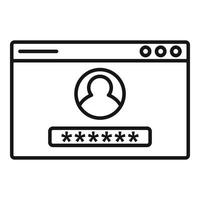 web authenticatie icoon, schets stijl vector