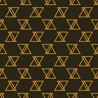 naadloos meetkundig patroon met gouden driehoeken Aan bruin achtergrond. kunst deco patroon. vector afdrukken voor kleding stof achtergrond