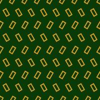 naadloos meetkundig patroon in kunst deco stijl met gouden elementen Aan groen achtergrond. vector afdrukken voor kleding stof achtergrond