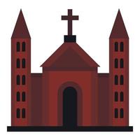 Katholiek kerk icoon, vlak stijl vector