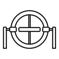 zwaartekracht model- icoon schets vector. versnellingsmeter gyroscoop vector