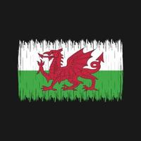 Wales vlag borstel vector