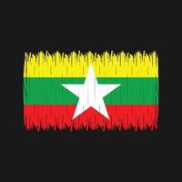 Myanmar vlag borstel my vector