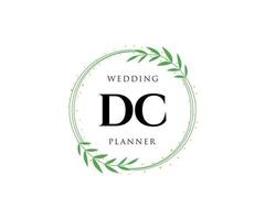 dc initialen brief bruiloft monogram logos verzameling, hand- getrokken modern minimalistisch en bloemen Sjablonen voor uitnodiging kaarten, opslaan de datum, elegant identiteit voor restaurant, boetiek, cafe in vector