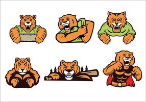 Gratis Tiger Mascot Vector