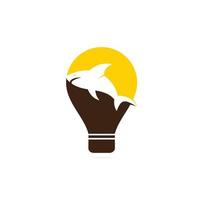 haai lamp vorm concept logo ontwerp vector. haaien logo voor een club of sport team vector