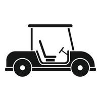 golf kar club icoon, gemakkelijk stijl vector
