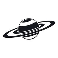 Saturnus ringen icoon, gemakkelijk stijl vector