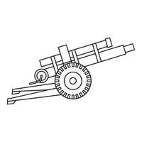 artillerie geweer icoon, schets stijl vector