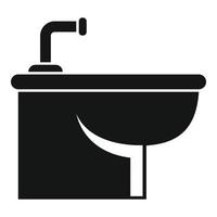 bad bidet icoon, gemakkelijk stijl vector