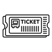 levering bus ticket icoon, schets stijl vector