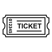 bus ticket icoon, schets stijl vector