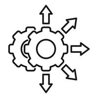 project herstructurering icoon, schets stijl vector