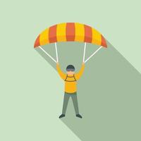 parachutist icoon, vlak stijl vector