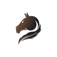 paard hoofd logo icoon sjabloon ontwerp vector