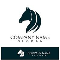 paard hoofd logo icoon sjabloon ontwerp vector