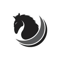 paard hoofd logo icoon sjabloon ontwerp vector