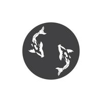 koi vissen logo vector illustratie