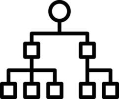 lijn icoon organigram vector