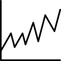 frequentie diagram lijn icoon vector