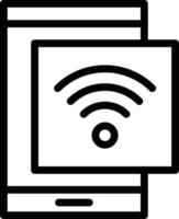 wifi lijn icoon vector