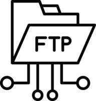 ftp lijn icoon vector