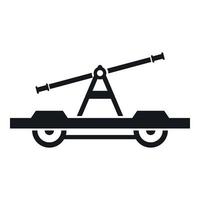 draisine of handcar icoon, gemakkelijk stijl vector