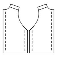 patroon voor naaien icoon, schets stijl vector