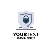 internet schild slot veiligheid bedrijf logo sjabloon vlak kleur vector