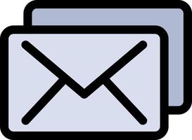 bedrijf mail bericht vlak kleur icoon vector icoon banier sjabloon