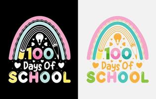 100 dagen van school- t shirt, honderd dagen van t overhemd ontwerp vector