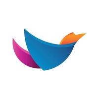 modern vogel logo in helling kleur, perfect voor nieuw opstarten en bedrijf bedrijf logo vector