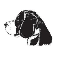 hond hoofd vector illustratie in kant visie en hand- getrokken stijl, perfect voor huisdieren hop logo en t-shirt ontwerp