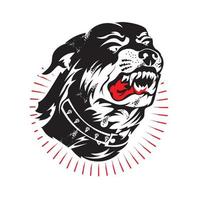 boos hond vector illustratie in wijnoogst stijl, perfect voor t-shirt en hond fokker logo ontwerp