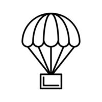 parachute vector pictogram