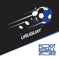 voetbal kop toernooi 2022 . modern Amerikaans voetbal met Uruguay vlag patroon vector