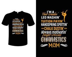 gymnastiek t-shirt ontwerp vector illustratie sjabloon