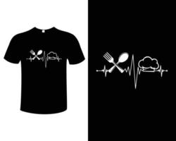 Koken t-shirt ontwerp vector illustratie sjabloon