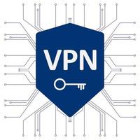 beveiligen vpn verbinding. virtueel privaat netwerk web veiligheid privacy concept persoonlijk gegevens bescherming. vector voorraad illustratie. eps 10.