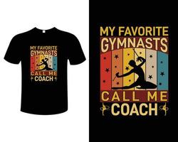 gymnastiek t-shirt ontwerp vector illustratie sjabloon