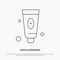 schoonheid kunstmatig gezicht schuim lijn icoon vector