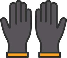 hand- handschoenen lijn gevulde icoon vector