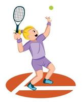 meisje tennis vector