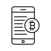 bitcoin mobiel vector icoon