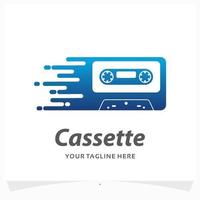 snel cassette logo ontwerp sjabloon vector