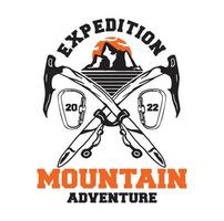 beklimming berg icoon vector logo ontwerp illustratie