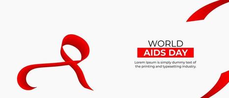 wereld AIDS dag achtergrond. rood ondersteuning lint achtergrond. wereld AIDS dag en nationaal hiv AIDS en veroudering bewustzijn maand met rood lint vector