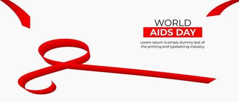 wereld AIDS dag achtergrond. rood ondersteuning lint achtergrond. wereld AIDS dag en nationaal hiv AIDS en veroudering bewustzijn maand met rood lint vector