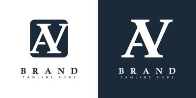 modern en gemakkelijk brief av logo, geschikt voor ieder bedrijf met av of va initialen. vector