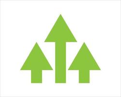 vector groen pijlen omhoog icoon. uploaden icoon. upgrade teken. groei symbool. richten pijl.